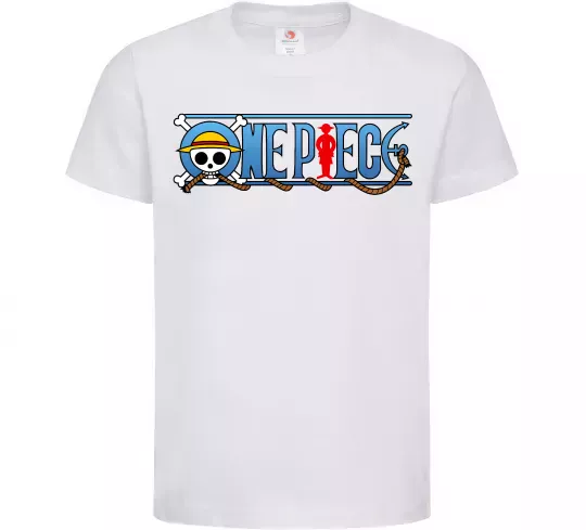 Детская футболка One piece лого Белый фото