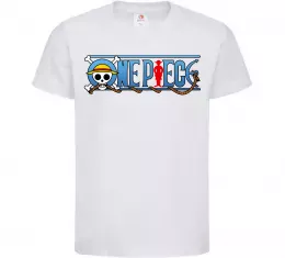 Детская футболка One piece лого Белый фото