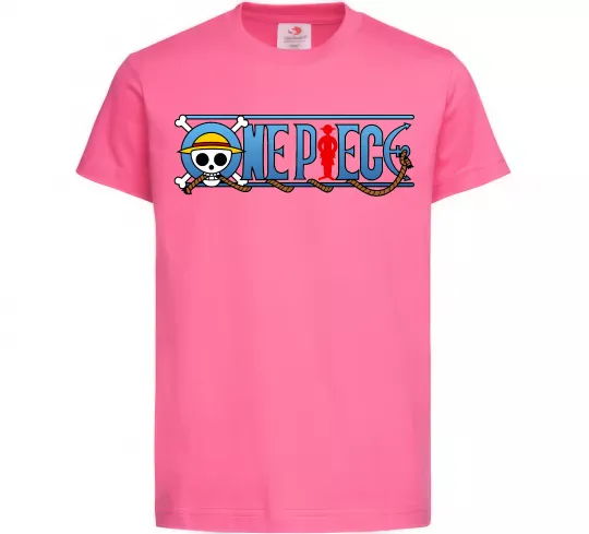 Детская футболка One piece лого Ярко-розовый фото