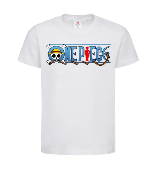 Детская футболка One piece лого Белый фото