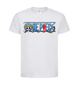 Детская футболка One piece лого Белый фото