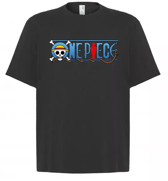 Футболка Оверсайз One piece лого Чорний фото