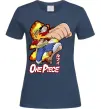 Женская футболка Luffy punch Темно-синий фото