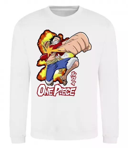 Свитшот Luffy punch Белый фото
