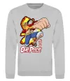 Свитшот Luffy punch Серый меланж фото