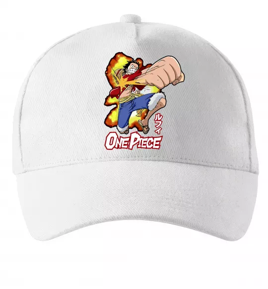 Кепка Luffy punch Білий фото