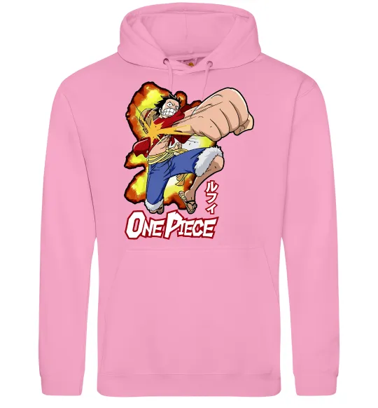 Женская толстовка (худи) Luffy punch Розовый фото