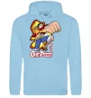 Женская толстовка (худи) Luffy punch Голубой фото