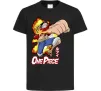 Дитяча футболка Luffy punch Чорний фото