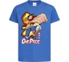 Дитяча футболка Luffy punch Яскраво-синій фото