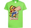 Дитяча футболка Luffy punch Лаймовий фото