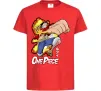 Дитяча футболка Luffy punch Червоний фото