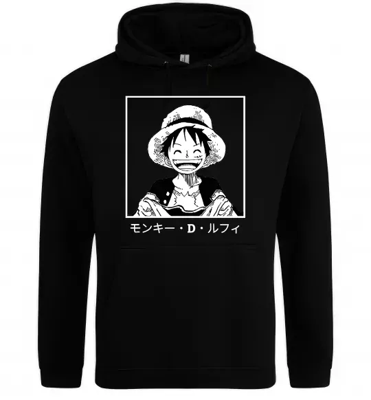 Мужская толстовка (худи) Monkey D. Luffy Черный фото
