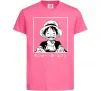 Дитяча футболка Monkey D. Luffy Яскраво-рожевий фото