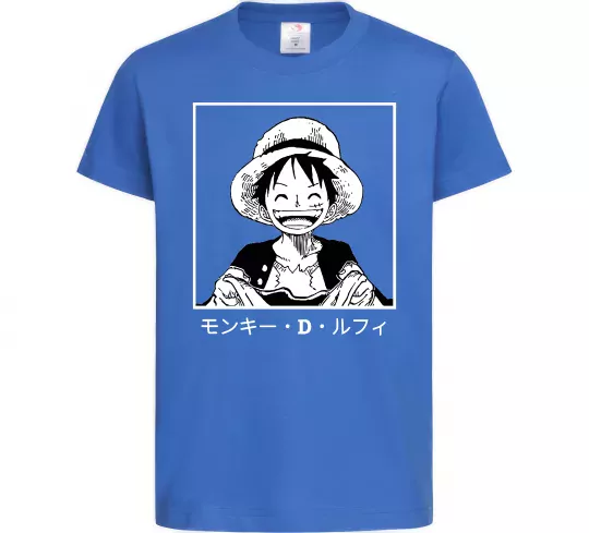 Дитяча футболка Monkey D. Luffy Яскраво-синій фото