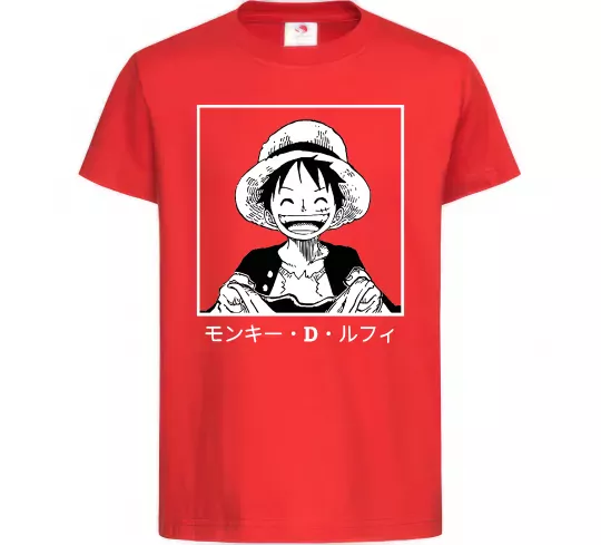 Дитяча футболка Monkey D. Luffy Червоний фото