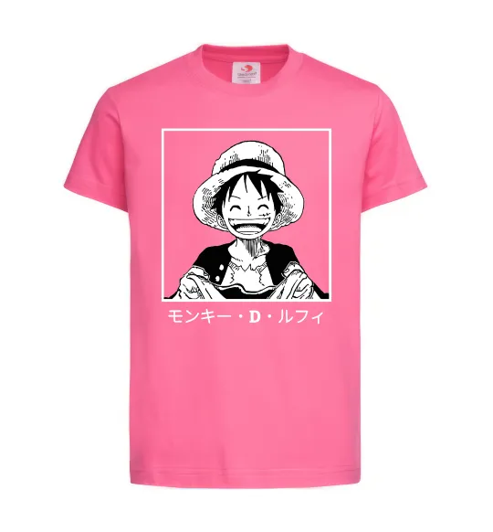 Детская футболка Monkey D. Luffy Ярко-розовый фото