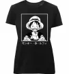 Жіноча преміум футболка Monkey D. Luffy Чорний фото