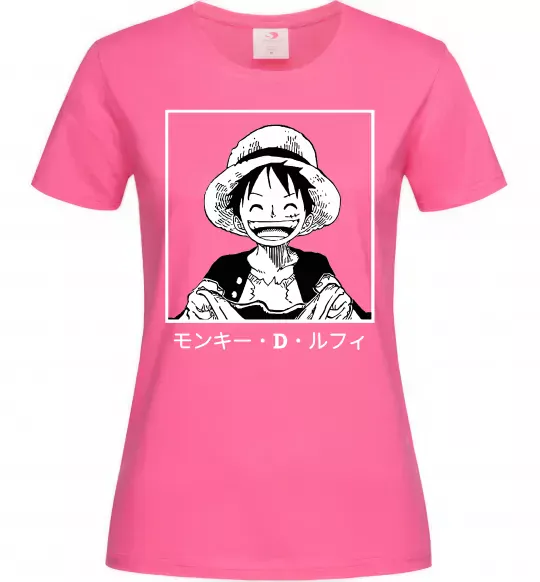 Женская футболка Monkey D. Luffy Ярко-розовый фото
