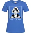 Женская футболка Monkey D. Luffy Ярко-синий фото