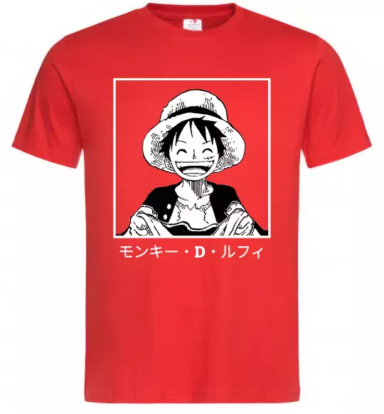 Мужская футболка Monkey D. Luffy Красный фото