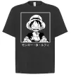Футболка Оверсайз Monkey D. Luffy Черный фото