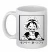 Чашка керамическая Monkey D. Luffy Белый фото