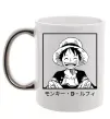 Чашка с цветной ручкой Monkey D. Luffy Серебро Чашка с цветной ручкой Monkey D. Luffy Серебро фото