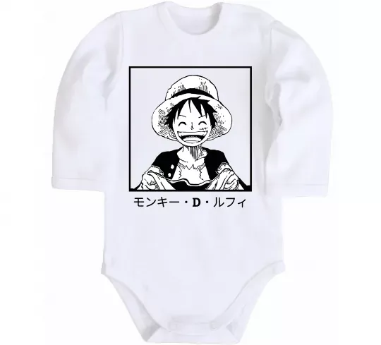 Детский боди Monkey D. Luffy Белый фото