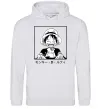 Мужская толстовка (худи) Monkey D. Luffy Серый меланж фото
