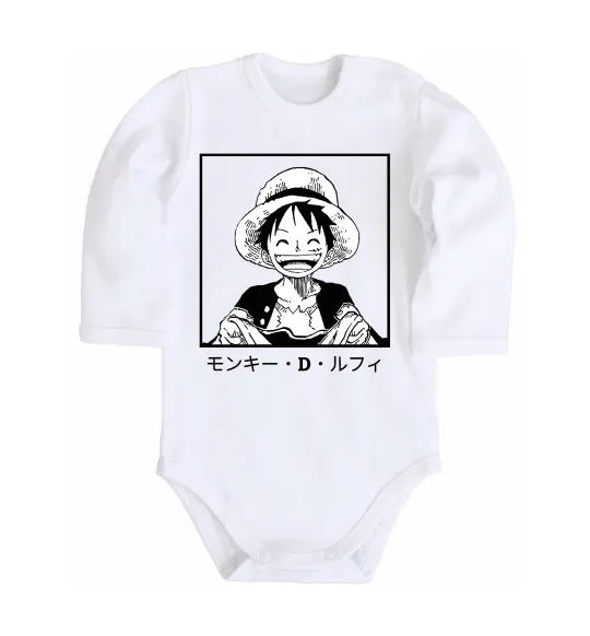 Детский боди Monkey D. Luffy Белый фото