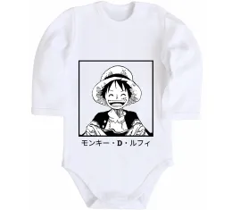 Детский боди Monkey D. Luffy Белый фото