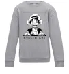 Детский Свитшот Monkey D. Luffy Серый меланж Детский Свитшот Monkey D. Luffy Серый меланж фото