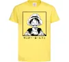 Дитяча футболка Monkey D. Luffy Лимонний фото