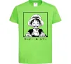 Дитяча футболка Monkey D. Luffy Лаймовий фото