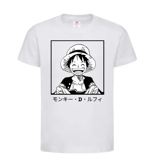 Детская футболка Monkey D. Luffy Белый фото