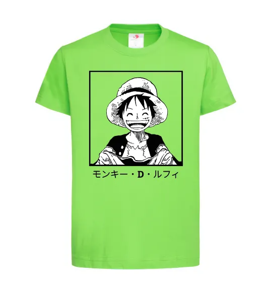 Детская футболка Monkey D. Luffy Лаймовый фото