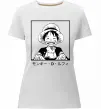 Жіноча преміум футболка Monkey D. Luffy Білий фото