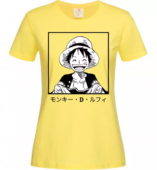 Женская футболка Monkey D. Luffy Лимонный фото