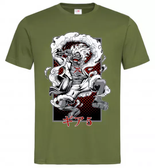 Мужская футболка Luffy Оливковый фото