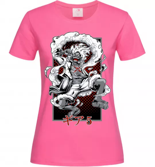 Жіноча футболка Luffy Яскраво-рожевий фото