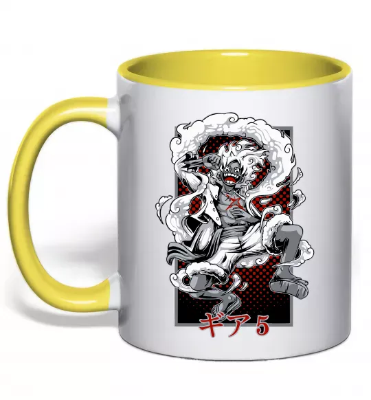 Чашка з кольоровою ручкою Luffy Сонячно жовтий фото