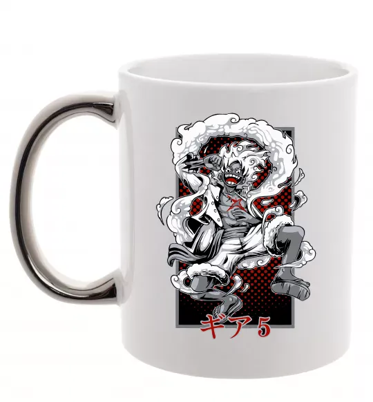 Чашка з кольоровою ручкою Luffy Срібло фото