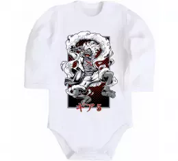 Детский боди Luffy punch Белый фото