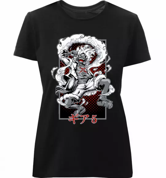 Женская премиум футболка Luffy Черный фото