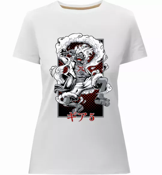 Женская премиум футболка Luffy Белый фото