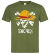 Мужская футболка Luffy One piece Оливковый Мужская футболка Luffy One piece Оливковый фото