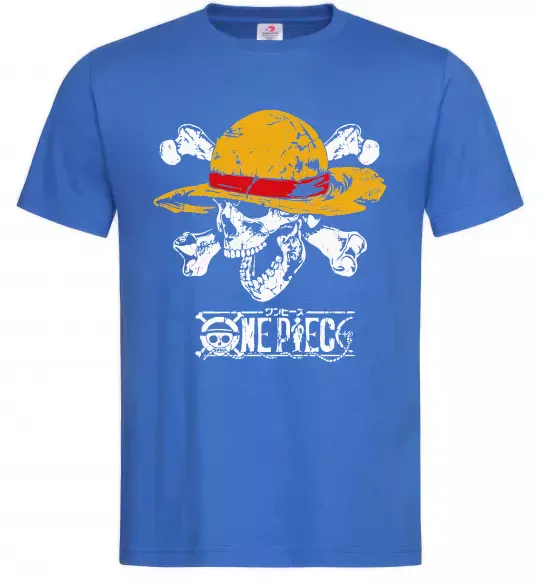 Мужская футболка Luffy One piece Ярко-синий фото