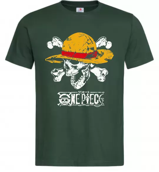 Мужская футболка Luffy One piece Темно-зеленый фото