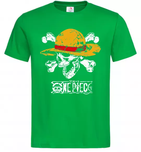 Мужская футболка Luffy One piece Зеленый фото
